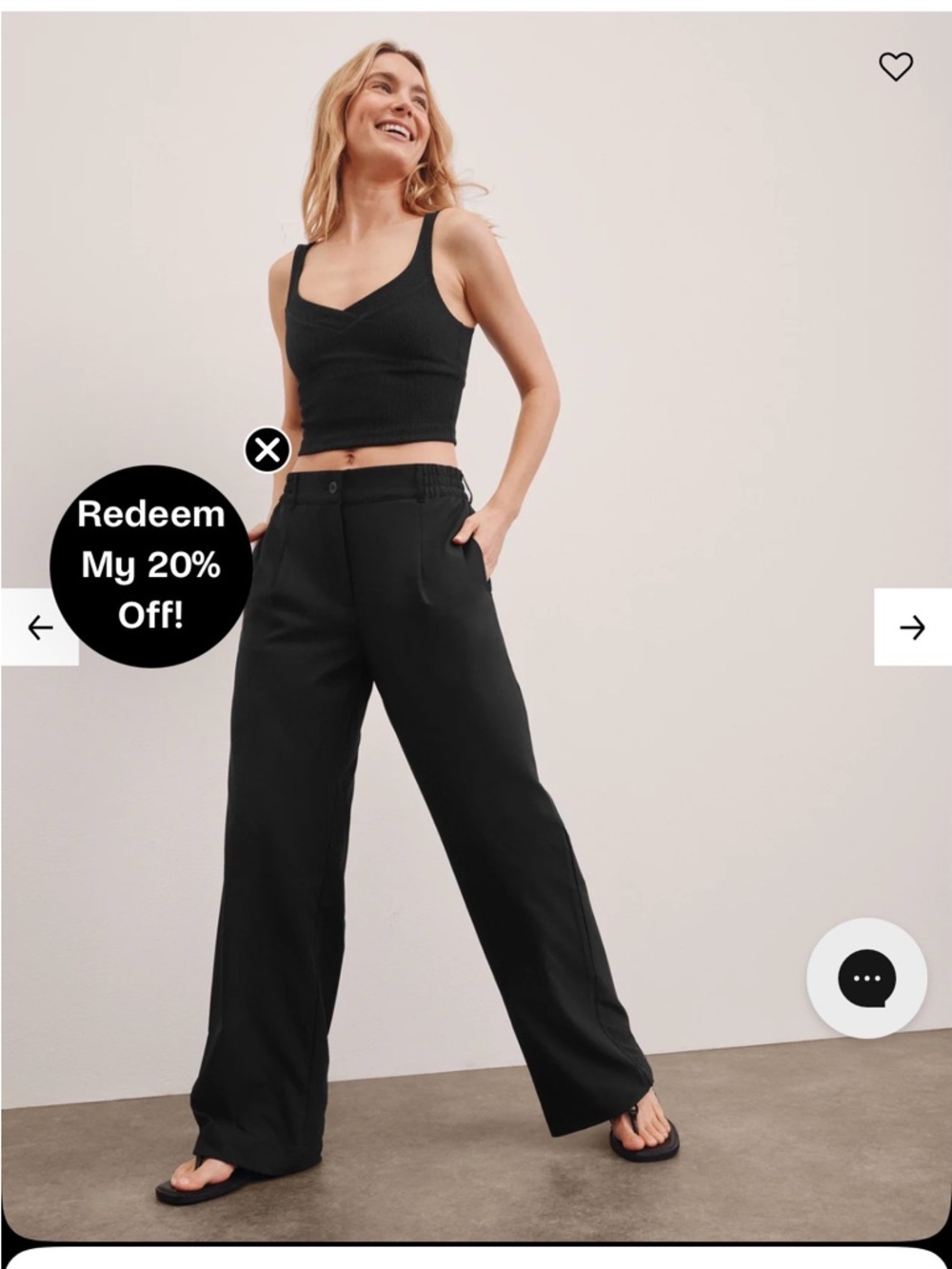 Beyond Yoga Black Wide-Leg Pull-On Trousers